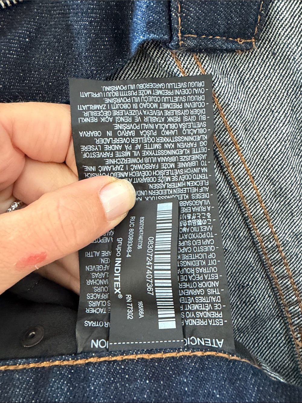 Zara Indigo Wide-Leg High-Rise Jeans - Picture 3 of 4